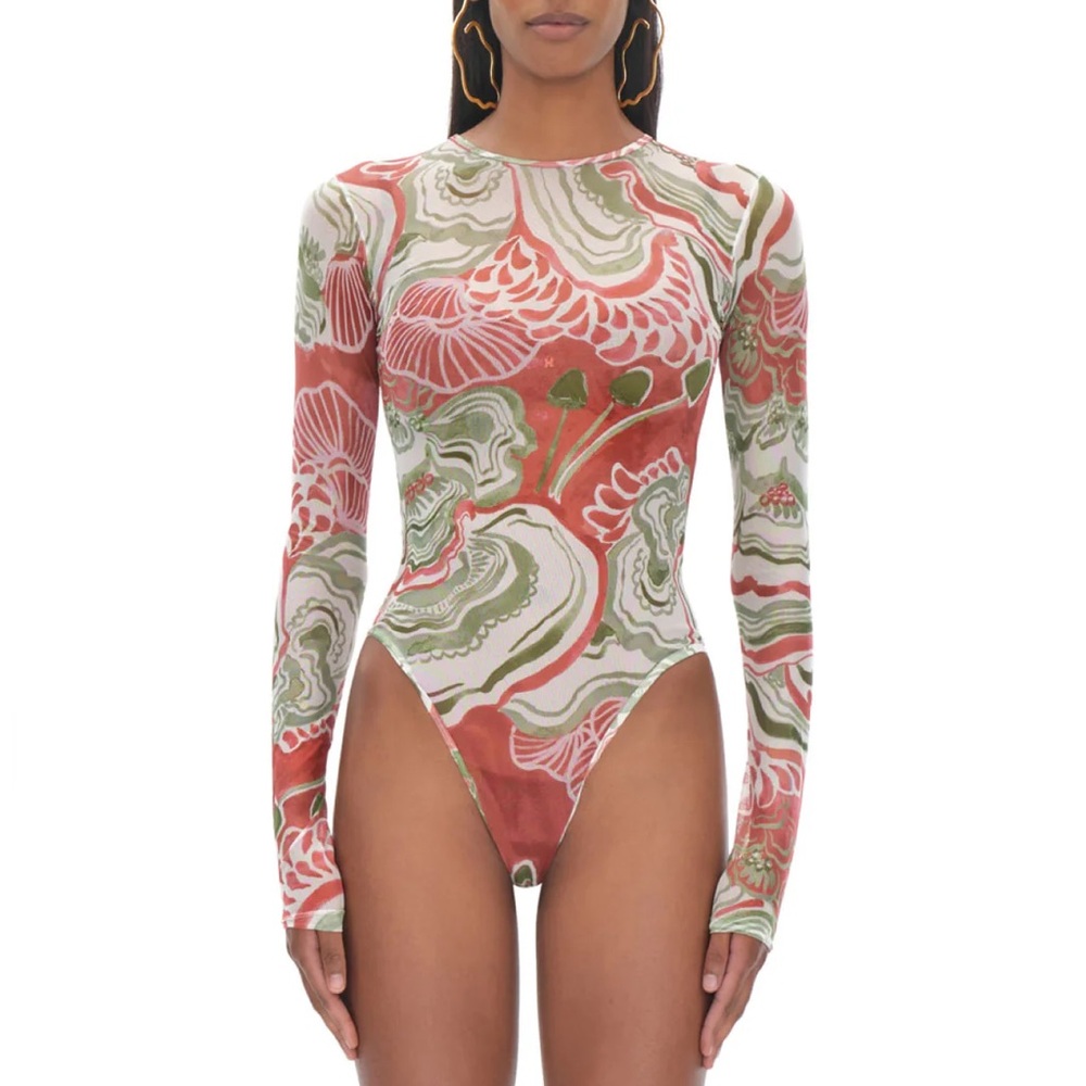 ANDREA IYAMAH
ELLE MESH LEOTARD Bodysuit
NWT $180MSRP
